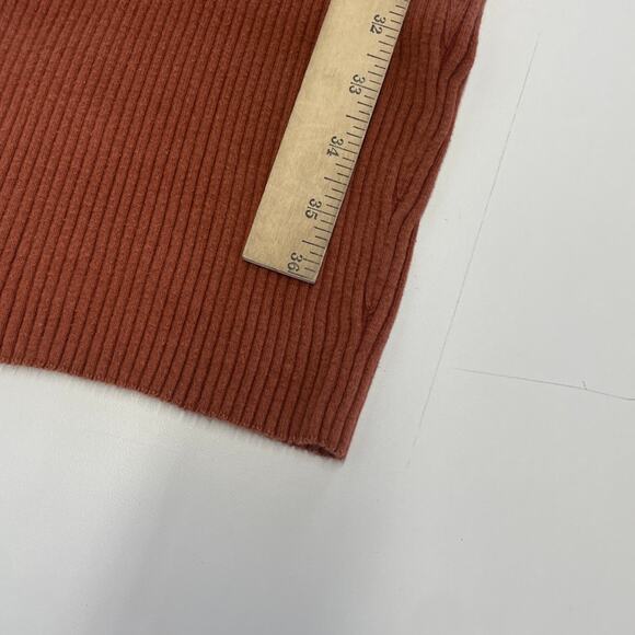 Toccin x RTR Dress Womens Small Brown Knit Sweater Puff Sleeve Mini Cotton - Picture 7 of 9